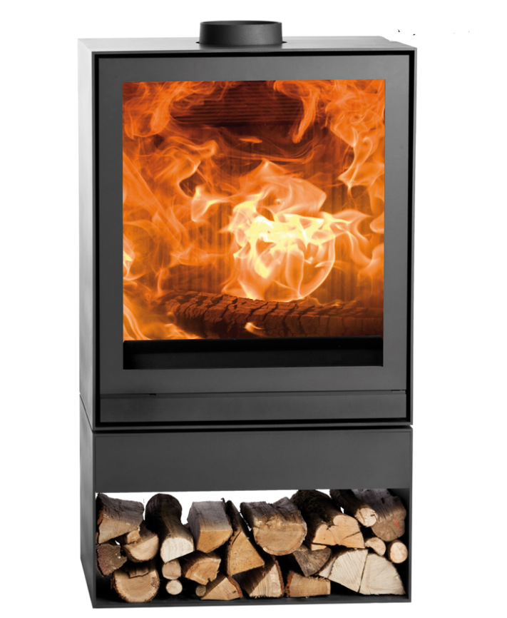 Stufa a legna in ghisa modello TQ43 Catalytic Hybrid Woodbox, Nestor Martin