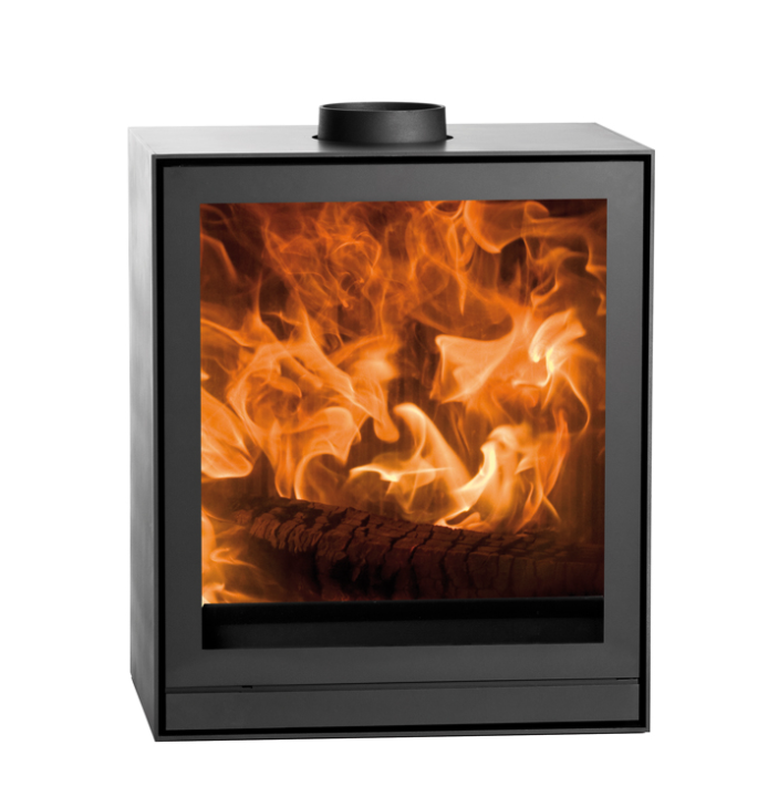 Stufa a legna in ghisa modello TQ43 Catalytic Hybrid Woodbox, Nestor Martin