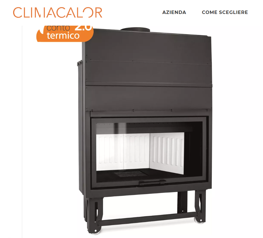 Termocamino 100 IDROplus, ClimaCalor