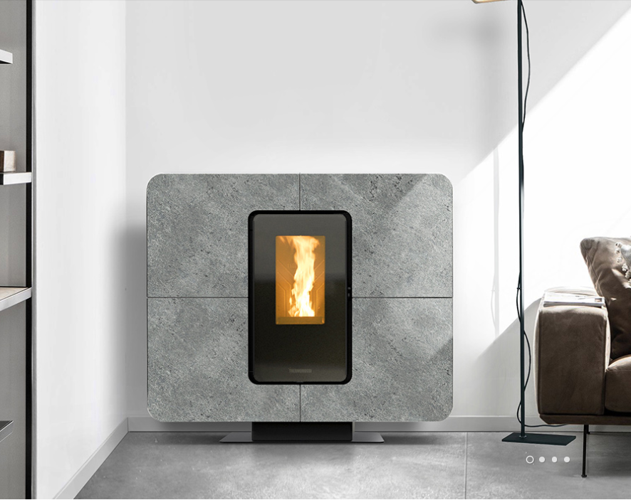 SlimQuadro 11 Evo Gres Stufa a pellet canalizzabile Thermorossi