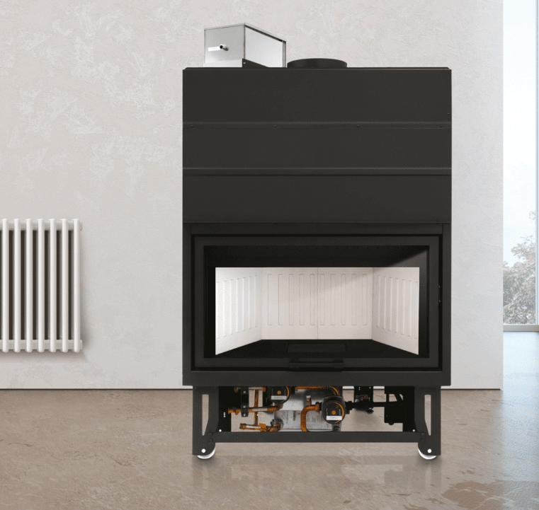 Termocamino Idrostar pronto per l'installazione 80/100, ClimaCalor