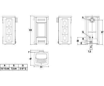 Disegno_tecnico_G958-Metano_stufa a gas_Piazzetta