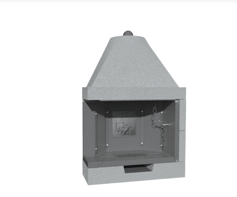 M 100 TGH Jolly, caminetto prefabbricato MarsiCamin