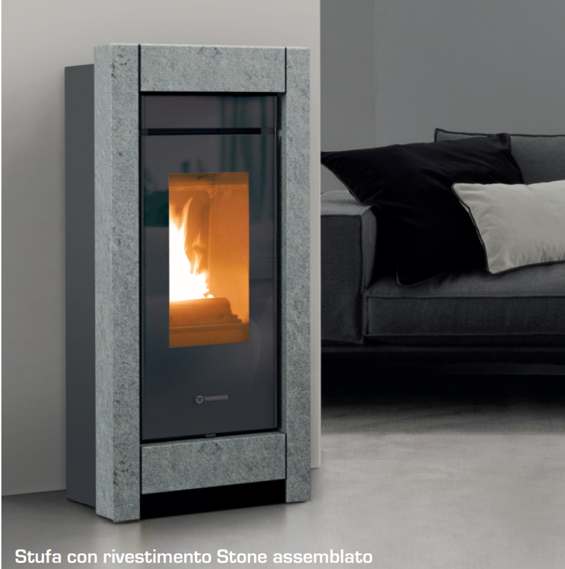 Essenza Stone Air stufa a pellet ventilata Thermorossi