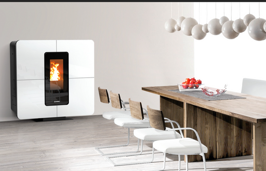 SlimQuadro Idra Maxi Cristallo, Termo stufa a pellet Thermorossi
