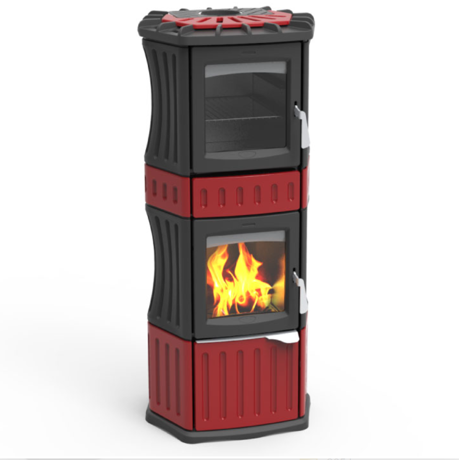 Stufa a legna Monella 184 N, con forno, Lincar