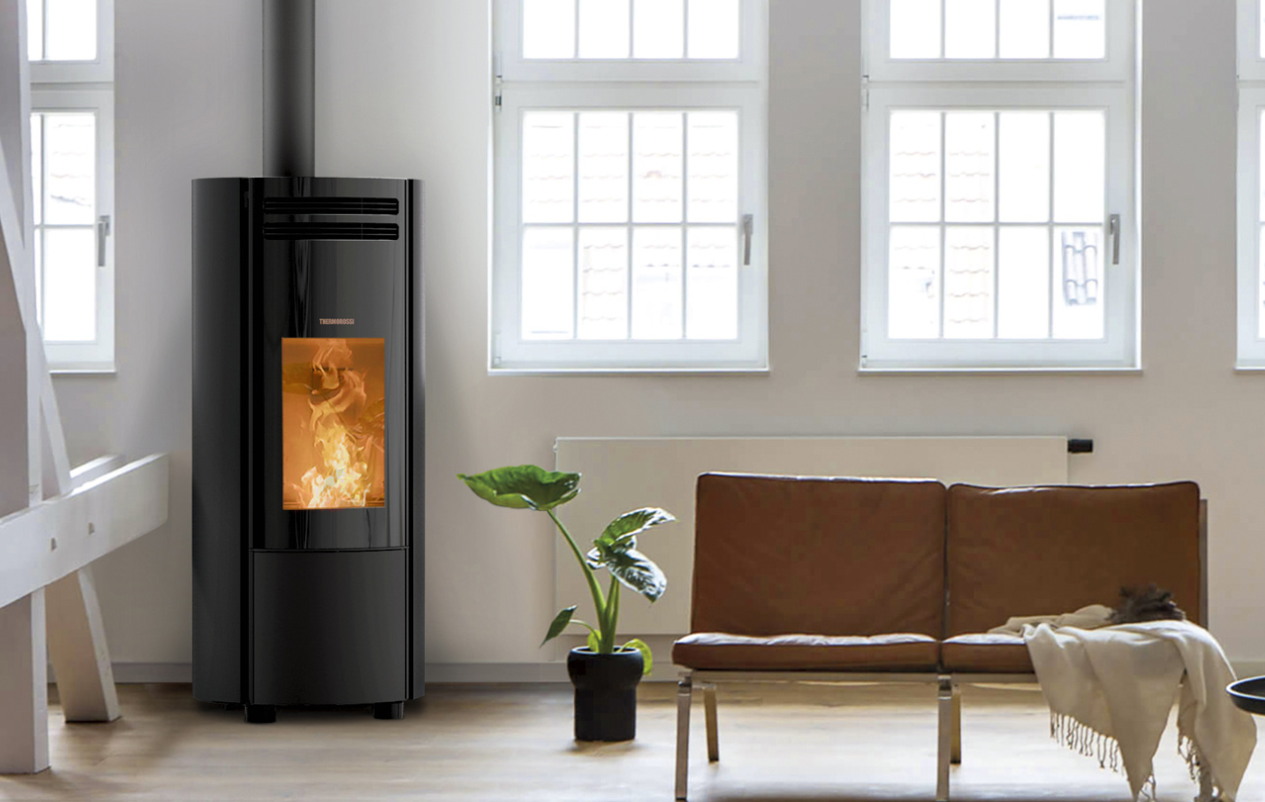 Popstar Metalcolor stufa a pellet a convenzione naturale e ventilata, Thermorossi