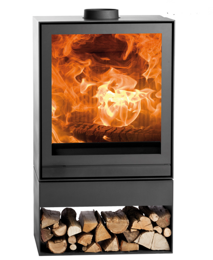 Stufa a legna in ghisa modello TQ43 Catalytic Hybrid Woodbox, Nestor Martin