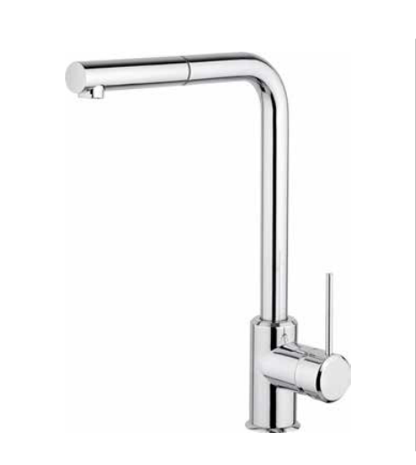 Miscelatore lavello con doccia estraibile, cromo Banana Junior Alto, Mamoli Rubinetterie