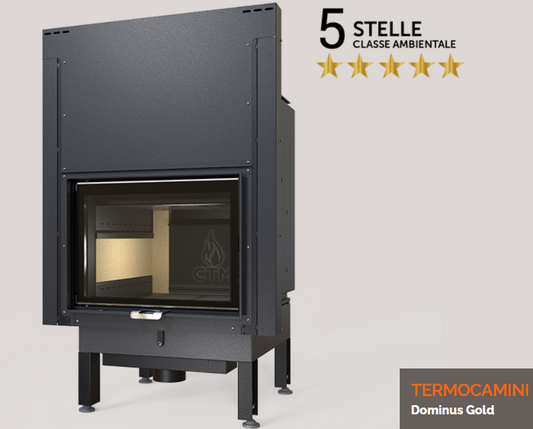 Dominus Gold Termocamino a legna con scambiatore integrato, CTM