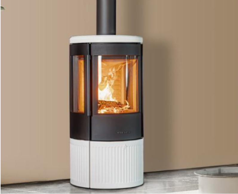 Stufa a legna E909 3V - 5 stelle rivestimento in Maiolica, Piazzetta