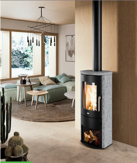 Stufa a Legna modello Ginevra Ermetica, Eva Calor