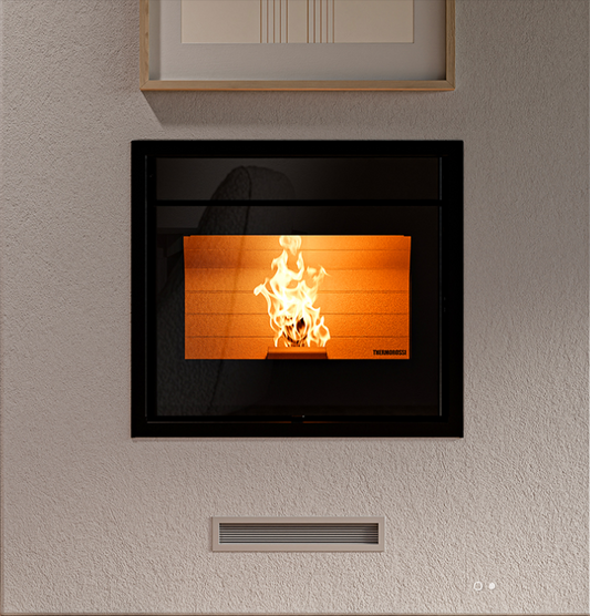 Inserto a Pellet Esprit 600 Evo6, ventilato e canalizzabile, Thermorossi
