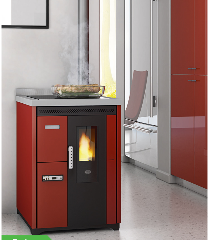 Cucina a Pellet modello Nina ventilata, Eva Calor