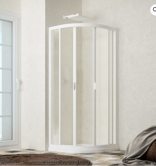 Box Doccia Skipper Ponte circolare a base rettangolare,  con apertura scorrevole centrale, Forte