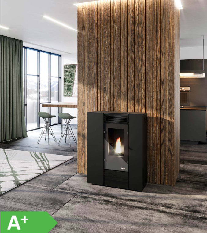 Stufa a Pellet modello Viola Ermetica, Eva Calor