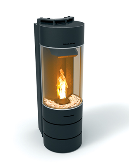 Bella Vista R3 Plus, con pietre decorative, stufa a pellet canalizzabile Thermorossi