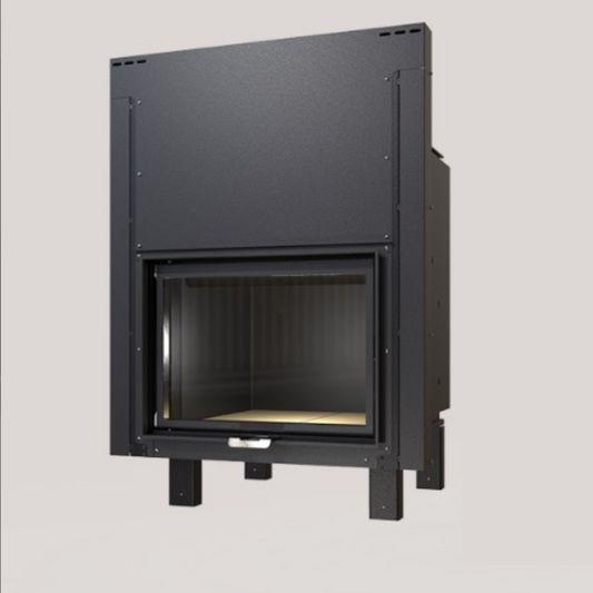 Termocamino a legna Basic Eco con scambiatore intergrato FULL LINK porta a scomparsa 20/24/30 kcl CTM