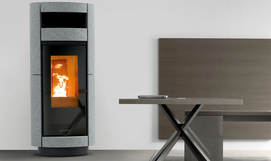 Dorica Supreme Stone Natural Plus, Stufa a pellet a convezione naturale, ventilata e canalizzabile Thermorossi