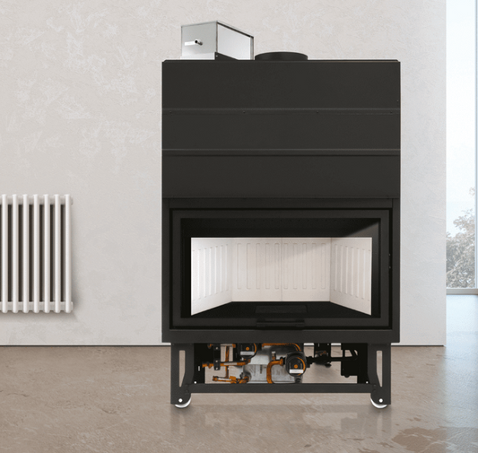 Termocamino Idrostar pronto per l'installazione 80/100, ClimaCalor