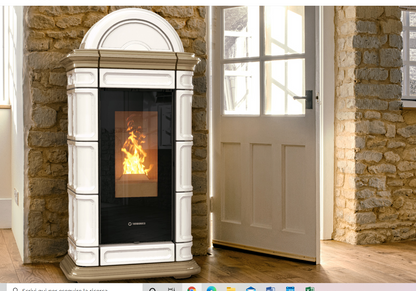 Lienz Evo Wood Maiolica stufa a legna canalizzabile, Thermorossi