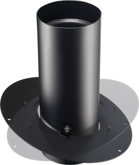 Raccordo telescopico a soffitto orientabile 0°-30° RASO, Linea Legna Apros