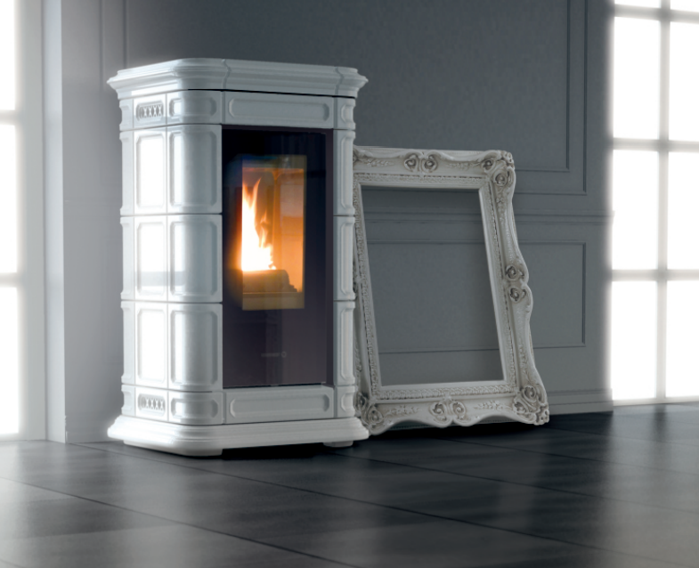 Saint Moritz Natural Air Evo Maiolica stufa a pellet ventilata, Thermorossi