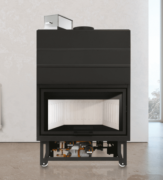 Termocamino Idroplus pronto per l'installazione 80/100, ClimaCalor