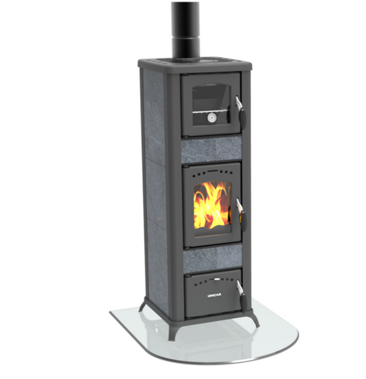 Stufa a legna Alice 490 AZ con forno, Lincar
