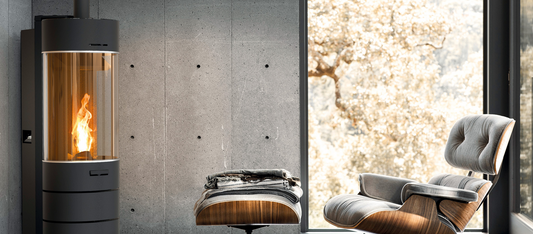 Bella Vista R2, con pietre decorative, stufa a pellet Thermorossi