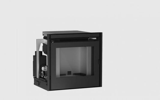 IP 14 TH Cast Iron Door, inserto a pellet thermo ventilato, Piazzetta
