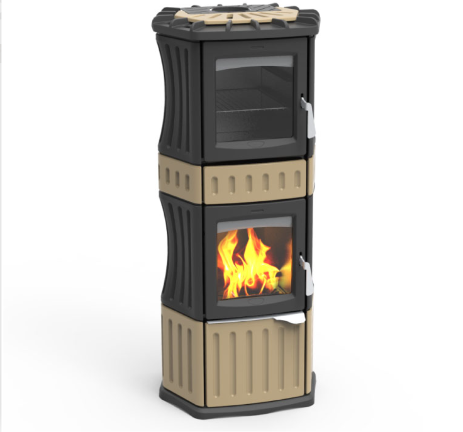 Stufa a legna Monella 184 N, con forno, Lincar