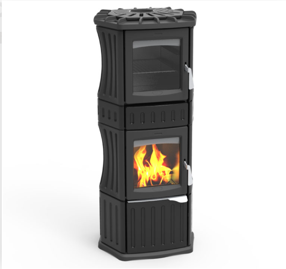 Stufa a legna Monella 184 N, con forno, Lincar