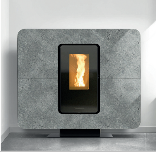 SlimQuadro Idra Gres, Termostufa a pellet Thermorossi